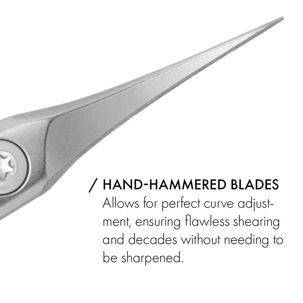 GERMANIKURE Beard and Mustache Scissors - FINOX Stainless Steel Professional Manicure Tools - No Case - Ethically Made in Solingen Germany - 4706