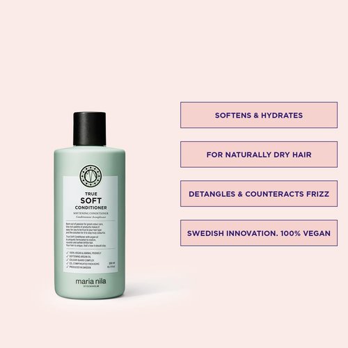 Maria Nila True Soft Conditioner - Moisturizing Argan Oil Formula for Dry, Brittle Hair | 100% Vegan & Sulfate-Free