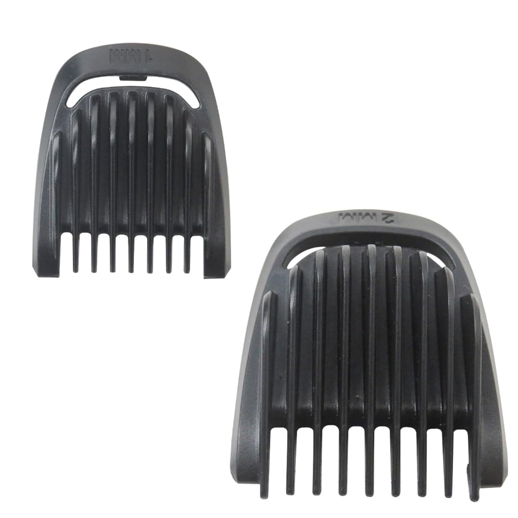Trimmer Replacement 2 Pcs (1mm 2mm) Body Groom Hair Guide Guard Comb for P-hilips Norelco Multigroom MG3750 MG3760 MG5750 MG5760 MG7750 MG7770 MG7790 MG7791