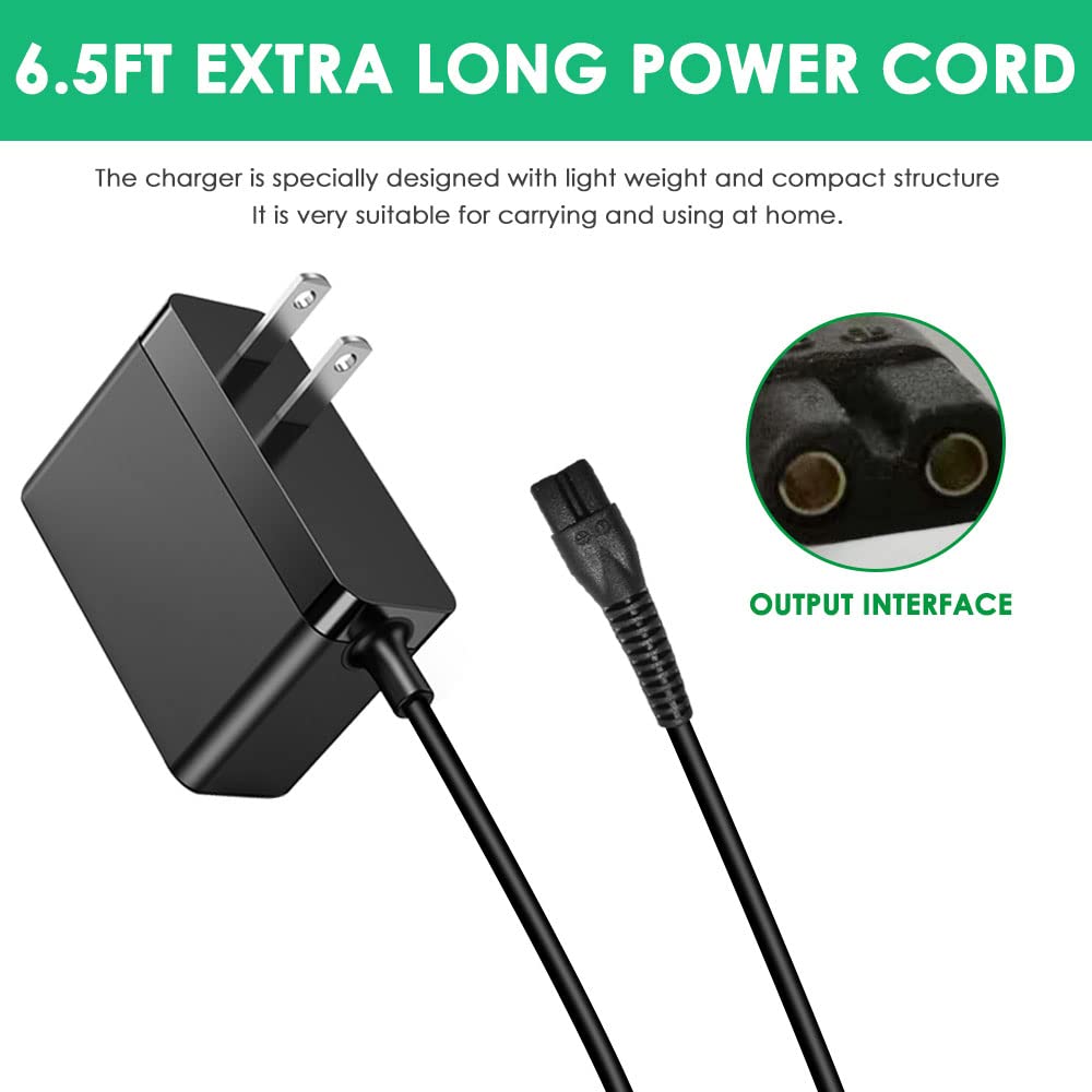 for Oneisall Charger, Replacement Charger Compatible with Oneisall Low Noise Dog Clippers Cordless Electric Quiet Hair Clippers Power Cord Adapter