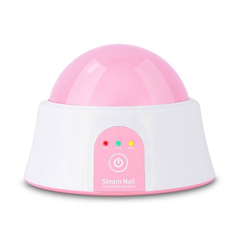 Steam Nail Polish Remover Machine Gel Nail Steamer, Remove Gel Polish Safely without Damaging Nail Bed, Pink