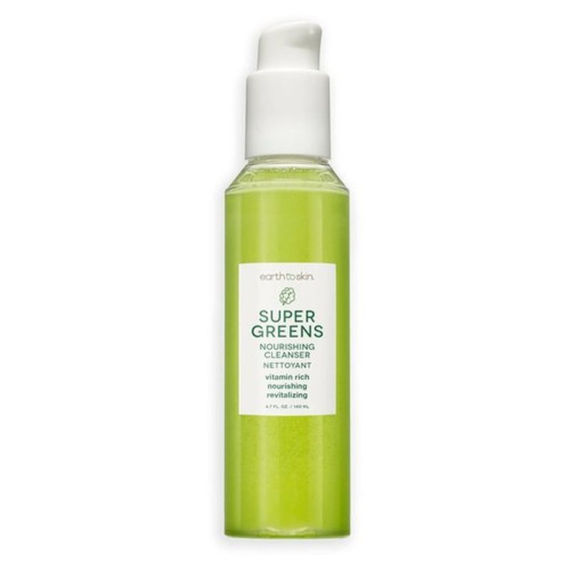 Earth To Skin Super Greens Face Cleanser - Nourishing Daily Wash for All Skin Types (4.7 Fl Oz)