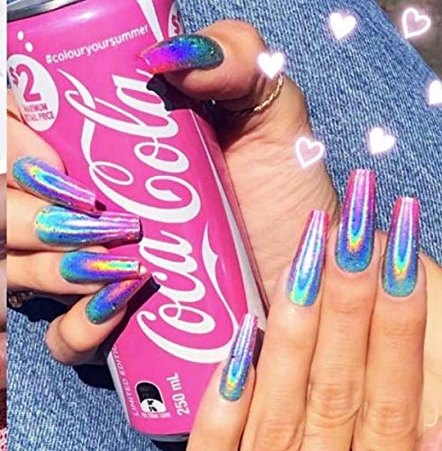 Natural Coffin Acrylic Nails- Coffin Ballerina Nail Tips Half Cover Nails Long Acrylic False Fake Nail Artificial, 10 Size 500pcs with Box(Natural)