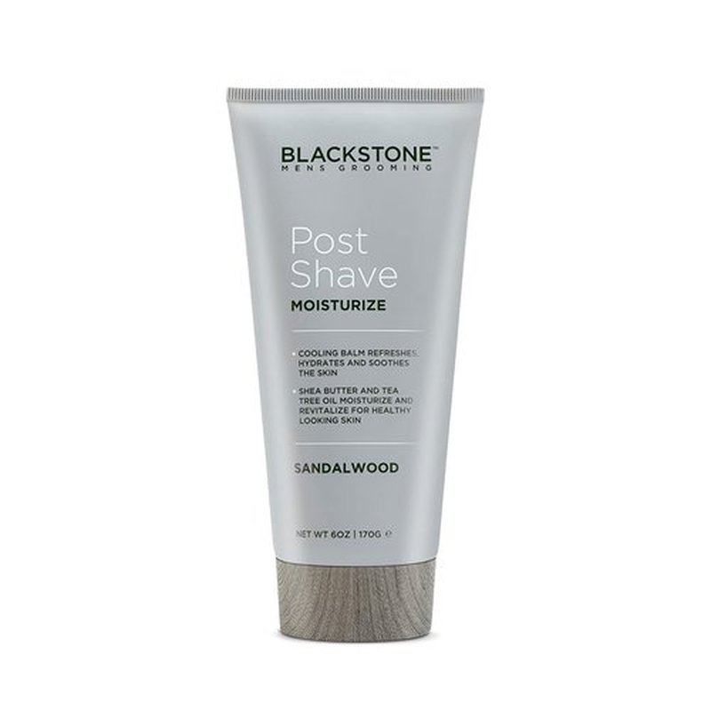 Blackstone Men's Grooming Post Shave Moisturizer - Soothing Tea Tree Oil & Aloe Balm | Sandalwood (6 oz)