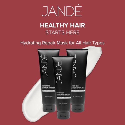 JANDE GOODNESS Hydrating Repair Mask - Deep Conditioner for Dry, Colored & Damaged Hair | 8.5 Fl Oz