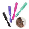 JLEivvi 4 PCS Double-Sided Hair Trimming, Thinning and Styling Razor Combs for Hairdressers