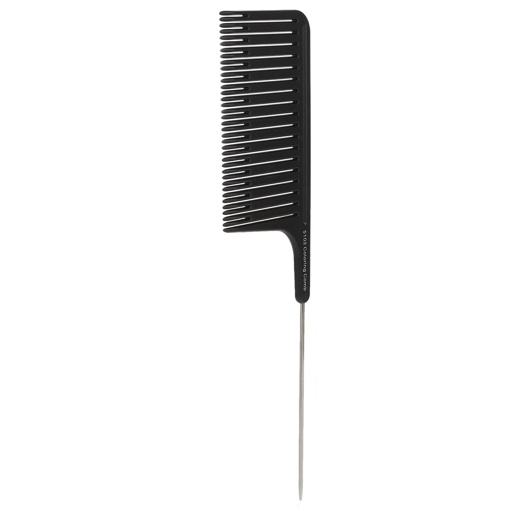 Hair Highlight Comb, Professional Hair Stylist Comb with Stainless Steel Rat Tail, Ergonomic Design, Use, Premium Material, Practical and Versatile for Home and Salon (Black)