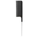 Hair Highlight Comb, Professional Hair Stylist Comb with Stainless Steel Rat Tail, Ergonomic Design, Use, Premium Material, Practical and Versatile for Home and Salon (Black)