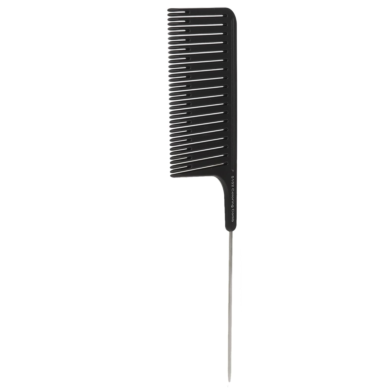 Hair Highlight Comb, Professional Hair Stylist Comb with Stainless Steel Rat Tail, Ergonomic Design, Use, Premium Material, Practical and Versatile for Home and Salon (Black)