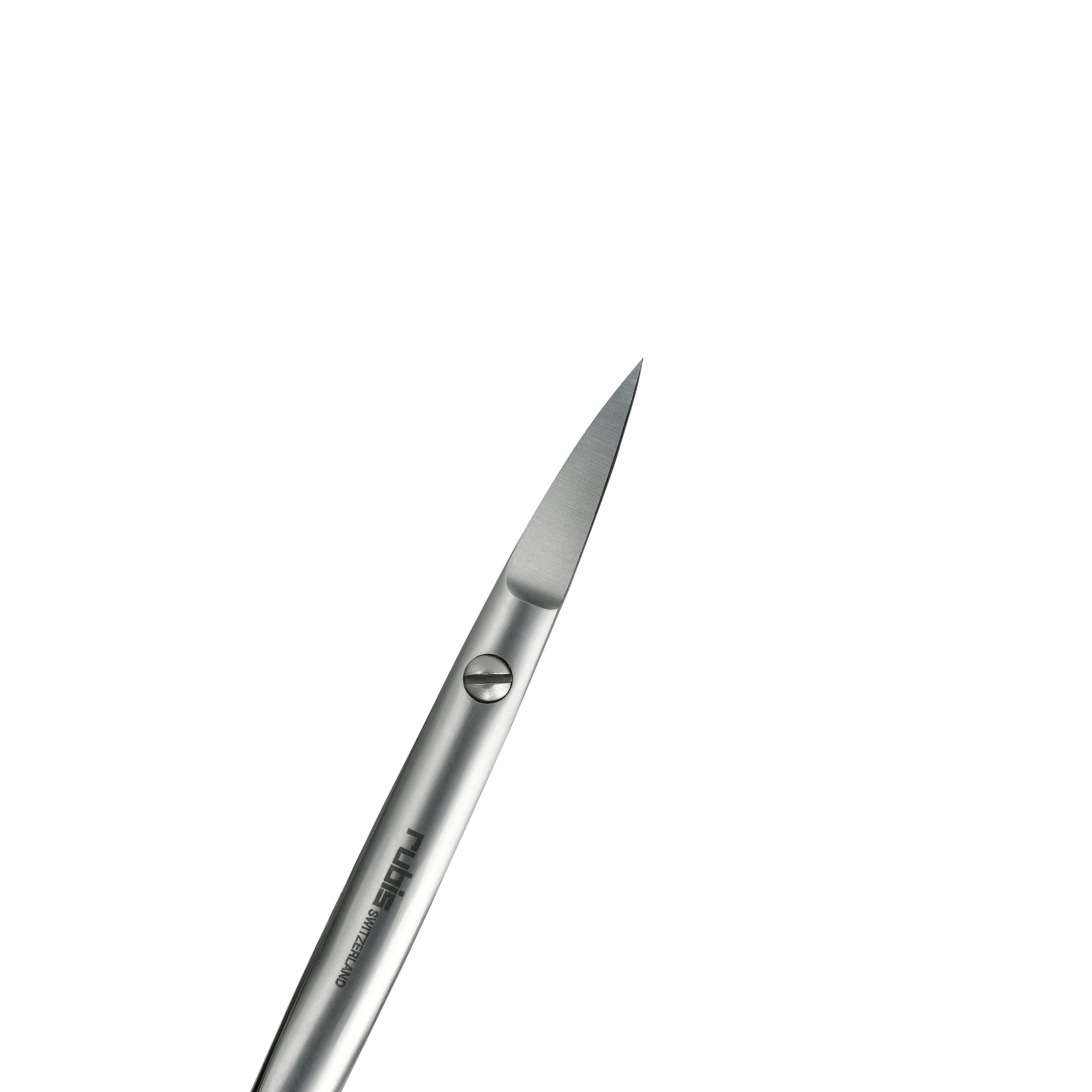 Rubis Sauro Stainless Steel Nail Scissors for Precise Toenails, 1F007, Made in Switzerland, Silver