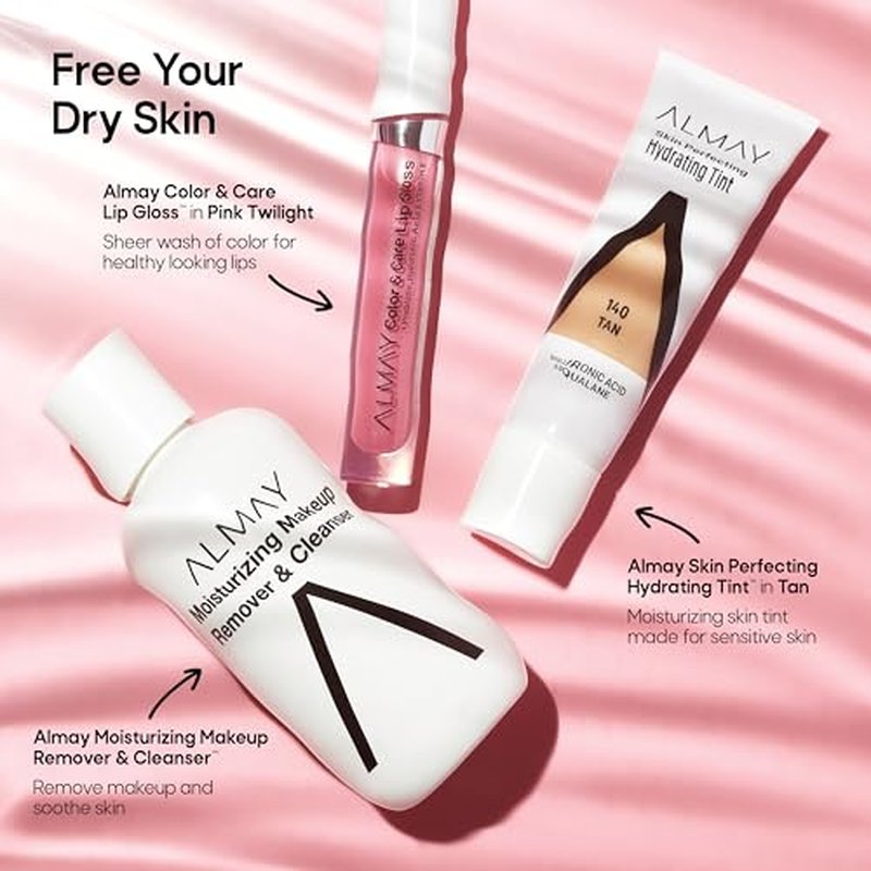 Almay Hydrating Liquid Foundation Tint, Lightweight with Light Coverage, Naturally Dewy Finish, Hypoallergenic, Dermatologist TestedFragrance Free, 120 Beige, 0.94 fl oz.