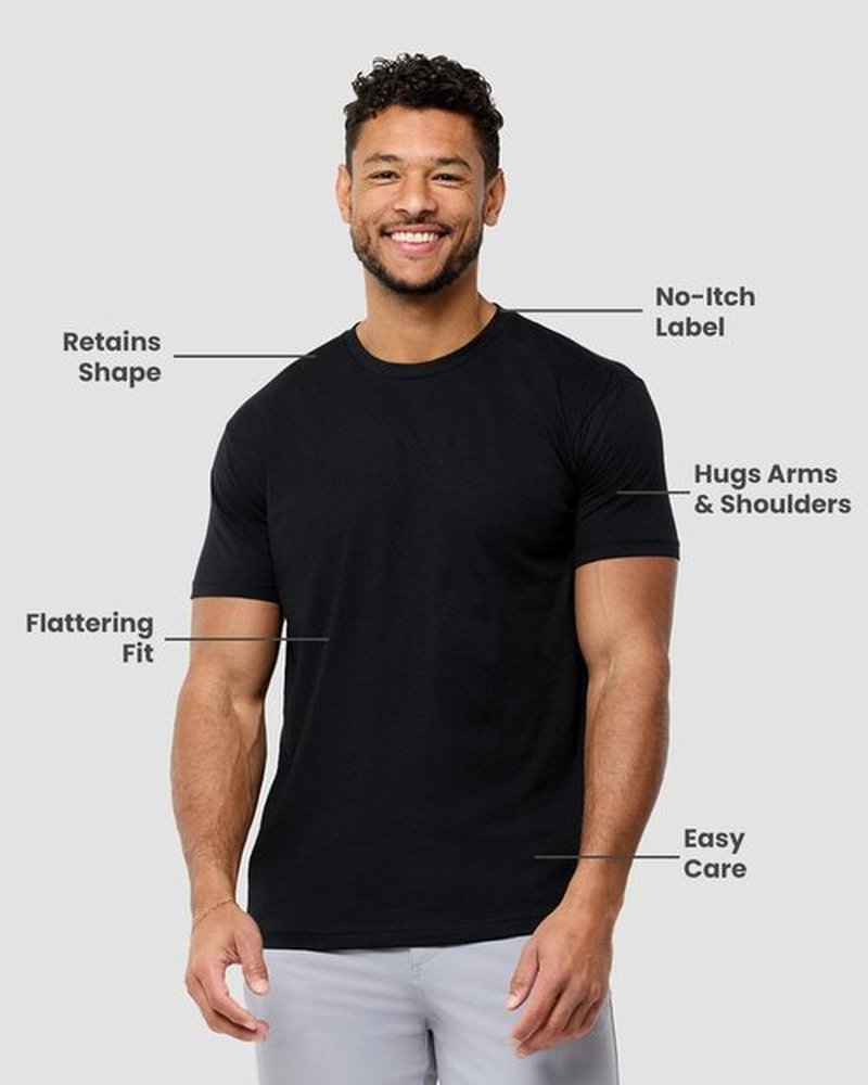 INTO THE AM Men's T-Shirts - Soft Cotton Blend Crew Neck Tee | Athletic Fit Casual Sizes S-4XL