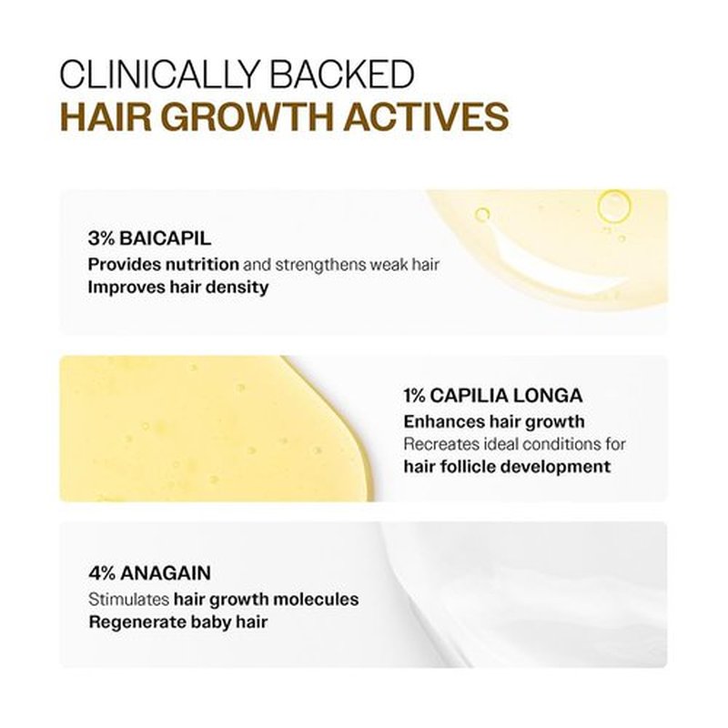 Bare Anatomy Advanced Hair Density Serum boosts density with Redensyl, Anagain, Baicapil & Capilia Longa. Rosemary & rice water reduce hair fall for men & women.