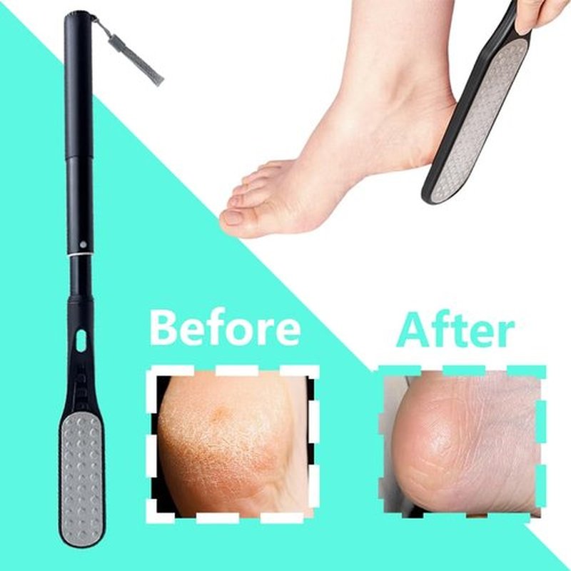Toe Cleaning Brush, Foot Brush Long Handle 18.8"-25.9" Telescopic, Foot Scrubber Callus Remover for Feet Use in Shower for Men and Women