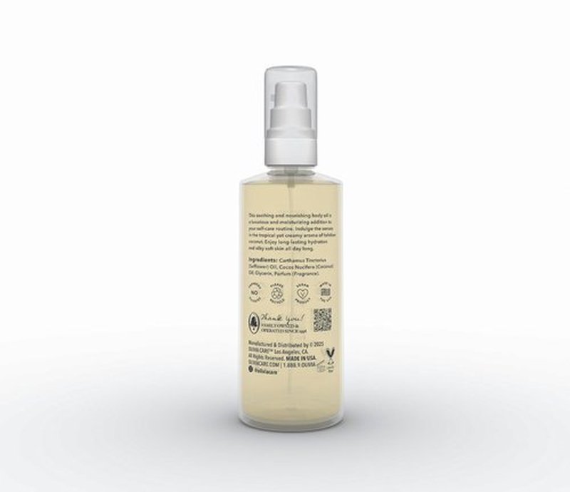 Olivia Care Tahitian Coconut Nourishing Body Oil, 4 fl oz, For All Skin Types