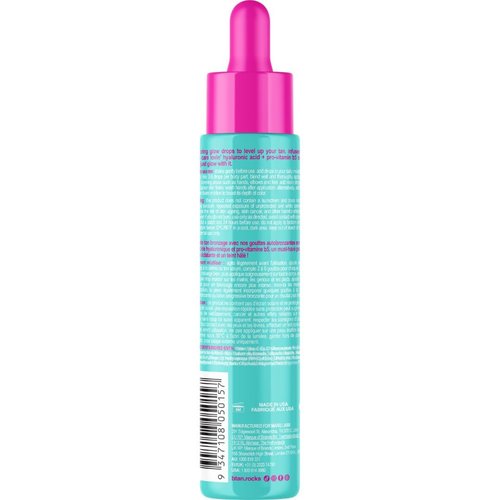 b.tan Dark Self Tanning Drops - Gradual Bronzing Serum for Face & Body with Hydrating Hyaluronic Acid, 1.3 Fl Oz