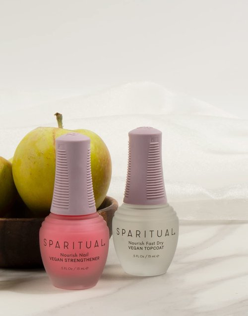 SPARITUAL Nourish Nail Vegan Strengthener | Nail Strengthening Treatment to condition dry and damaged nails | 0.5 fl oz