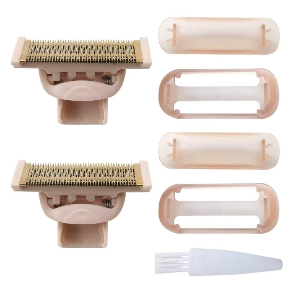 2Pcs Replacement Shaver Head for Women, Rose Gold Plated Body Hair Remover Replacement Head with Covers fit for Flawless Nu Razor by YTXXDEUS