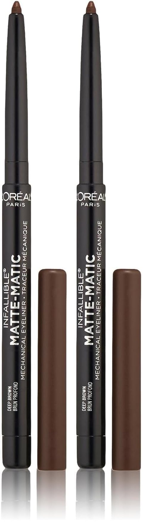 L'Oreal Paris Infallible Matte-Matic Mechanical Eyeliner, Deep Brown, 0.01 oz. (Pack of 2)