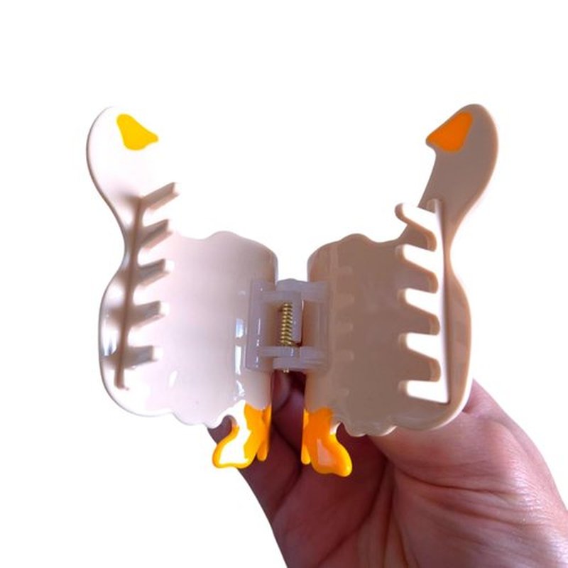 Novelty Big Goose Hair Clip,Acetate Claw Clips,Small Hair Clips for Women,Funny Hair Clips