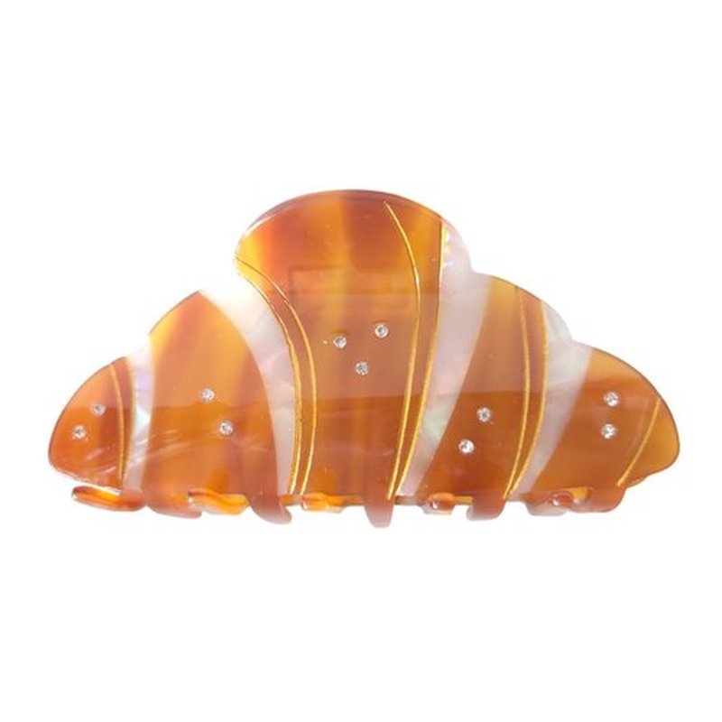 Novelty Brezel Bread Hair Clip,Cute Acetate Claw Clips,Bread Hair Clips for Women