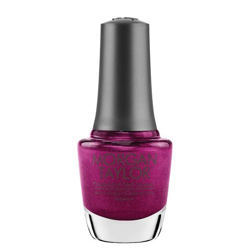 Morgan Taylor Nail Lacquer Feel The Vibes Collection (All Day, All Night) Metallic Purple Professional, Vibrant, Chip-Resistant, Fast-Drying, Long-Lasting, High-Shine, 0.5 ounce