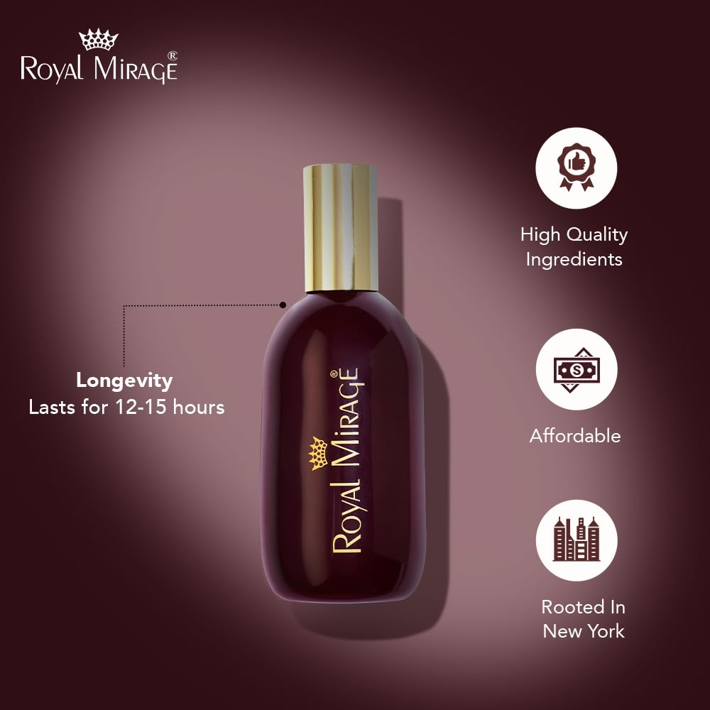 Royal Mirage Original Eau de Cologne for Men - Premium Bergamot & Jasmine Fragrance Spray - 120ml (4 oz) Long-Lasting EDC - Authentic Heritage Scent