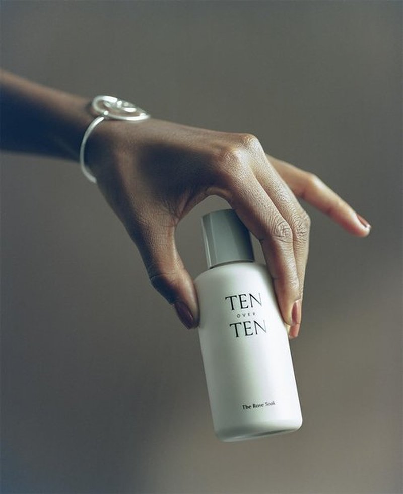 tenoverten - The Rose Soak Acetone-Free Nail Polish Remover | Clean, Natural, Non-Toxic Nail Care (4 fl oz | 118 ml)