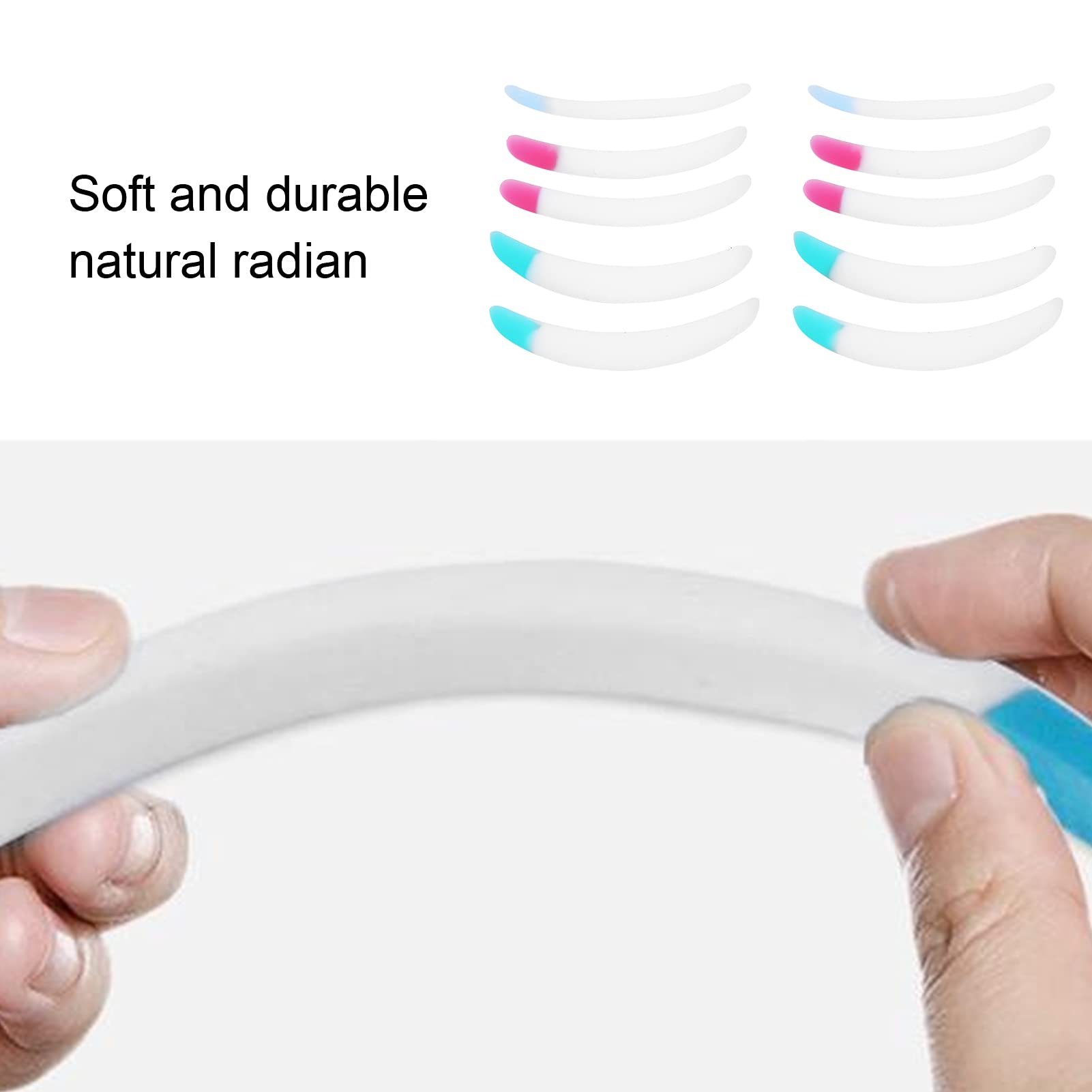5 Pairs Eyelash Perming Pads Eyelash Perming Curler Pads Kit Silicone Eyelash Perming Pad Eyelashes Pads Soft Eyelashes Curler Tool
