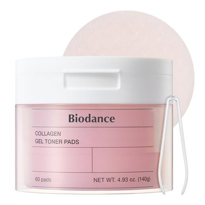 Biodance Collagen Gel Toner Pads, Pore Minimizer for Face, Improving Elasticity, Plumping Toner Pads for Sensitive Skin, Pre-Soaked Pads, Korean Skin Careㅣ4.93 fl.oz.(140g)*60Pads