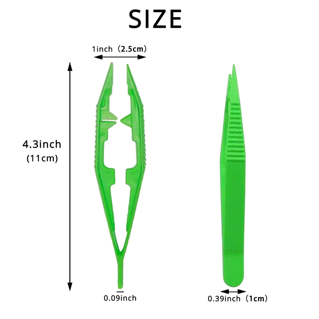 ZIQON 30PCS Plastic Tweezers Beads Tweezers for Dried Flowers Handmade Bead Tweezer Plastic Forceps Craft Tweezer for DIY Bead Jewelry Making Beading Project (30)