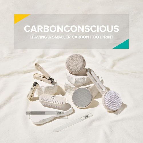 Rui Smiths CarbonConscious Glass Nail File & Nano Glass Buffer Set for Shiny Manicure Grooming - Reusable, Comes with Protective Cases