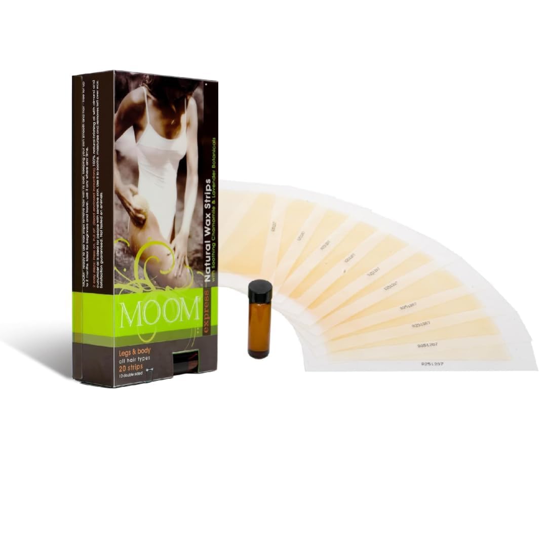 MOOM Ready to Use Wax Strips - Body & Legs Strips - 20 Count