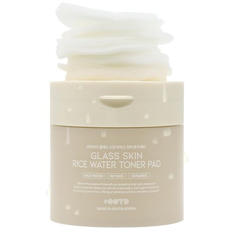 Toner Pads for Dry Dull Sensitive Skin Korean, #OOTD Retinol Ceramides Strengthen Skin Barrier Smoothing Hydrating, Toner Pad 70Pads 4.05oz 120ml