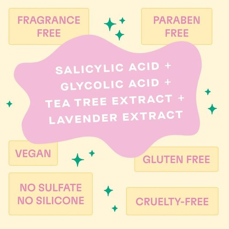 Fawn Clarity Cloud Cleanser - Glycolic Acid & Tea Tree Oil Facial Cleanser for Teen Skin | 5 Fl Oz