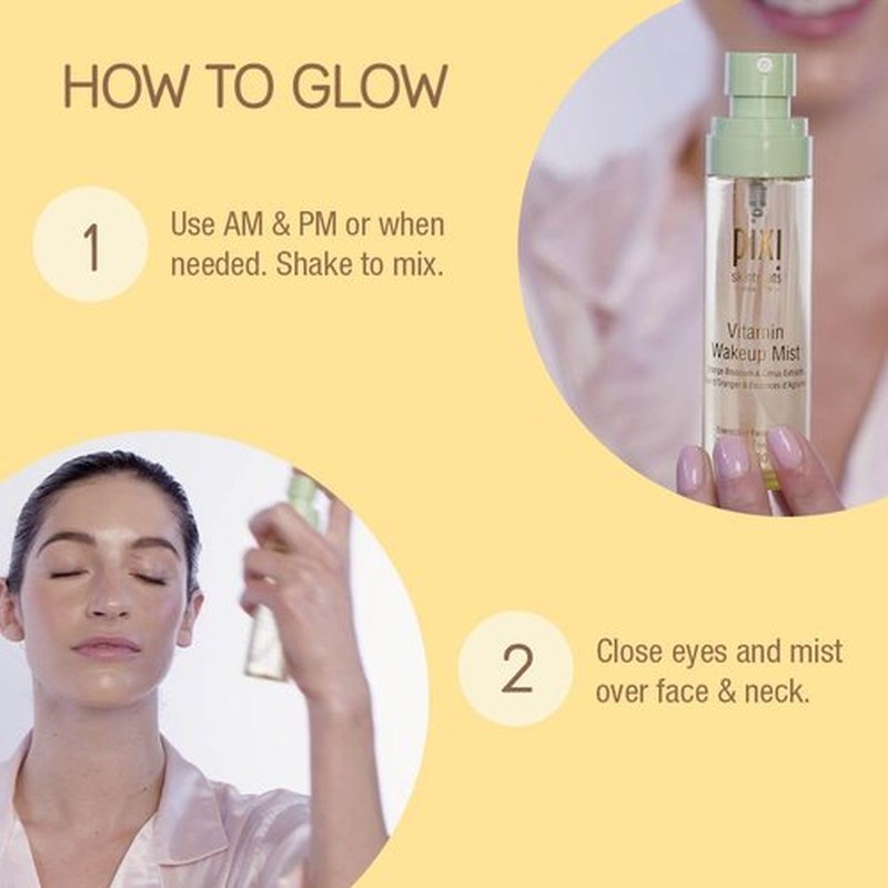 Pixi Vitamin-C Wakeup Mist - Refreshing Hydration Boosting Treatment Toner | 2.7 fl oz / 80ml