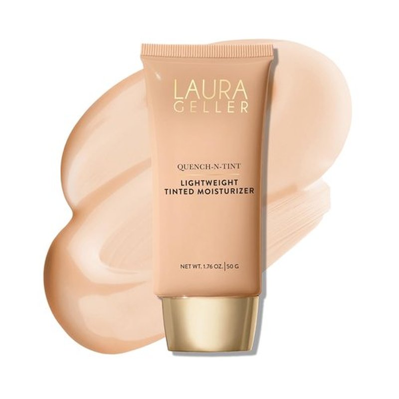 Laura Geller New York Quench-N-Tint Tinted Moisturizer - Lightweight Hydration & Buildable Coverage - 01 Porcelain/Fair
