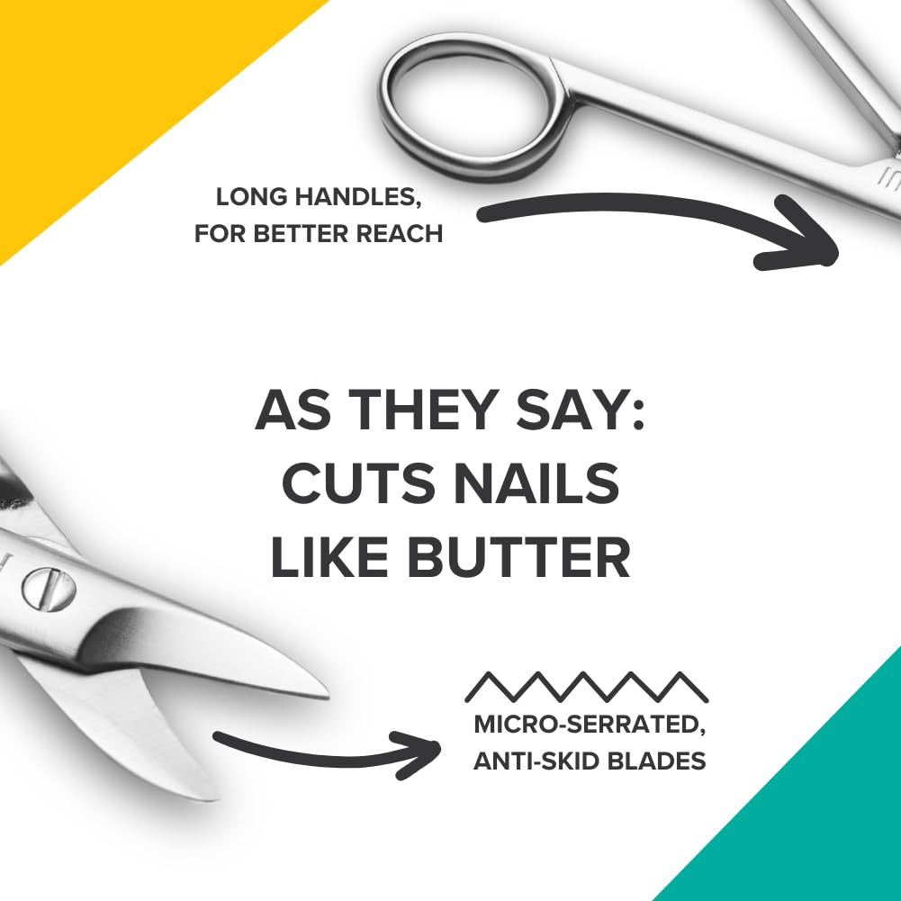 Rui Smiths Toenail Scissors - German Stainless Steel, Long Handle