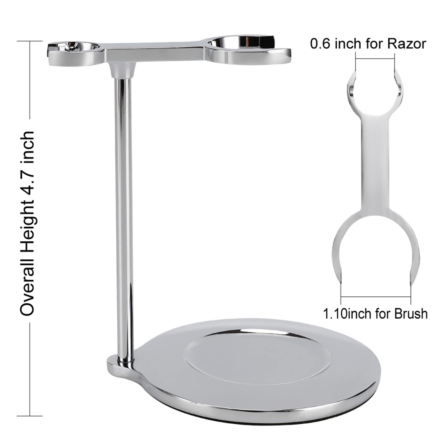 PerPro Professional Shaving Sets for Men, Universal Shave Stand Holder With Stainless Steel Soap Bowl/mug for Cartridge Razors,Safety Razor and Most Brushes