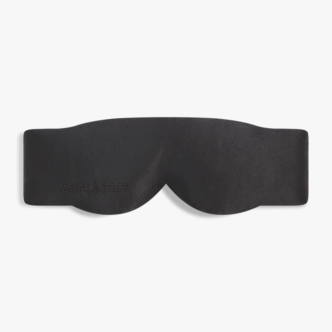 Dore & Rose — Mulberry Silk Sleep Mask for Women & Men, 3D Contour Blackout with cups, Pure Silk Eye Masks for Sleep, Travel Night - Eye Cover, Sleeping Mask, Sleepmask, Eyemask, Pods, Lash Extensions