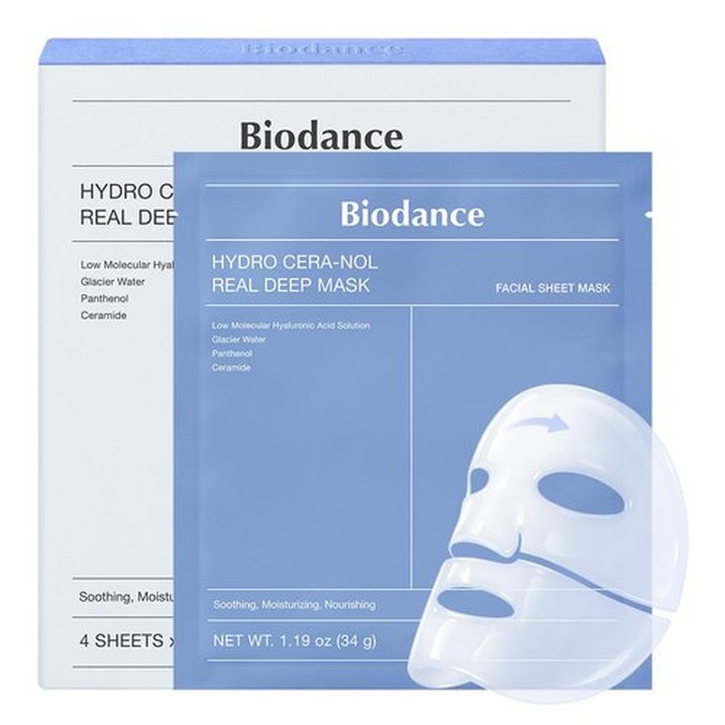 **BIODANCE Hydro Cera-nol Deep Hydrating Overnight Face Mask - Soothing Sunburn Relief | 1.19oz (34g) x4ea**