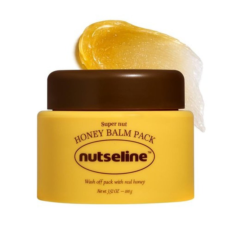 Nutseline Honey Balm Pack 100ml Korean Skin Care– 5-Minute Wash-Off Hydrating Honey Face Mask, Spatula Included, Moisturizing & Nourishing, Korean Skincare, Suitable for Dry & Dehydrated Skin