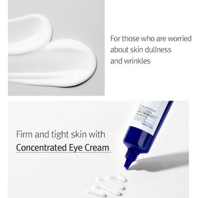 Pyunkang Yul PKY Concentrated Eye Cream 0.84 Fl. Oz., 2-in-1 Care for Wrinkles and Dark Circles with Shea Butter, Astragalus Root, Saponin, and Isoflavonoids for Firm, Radiant Skin