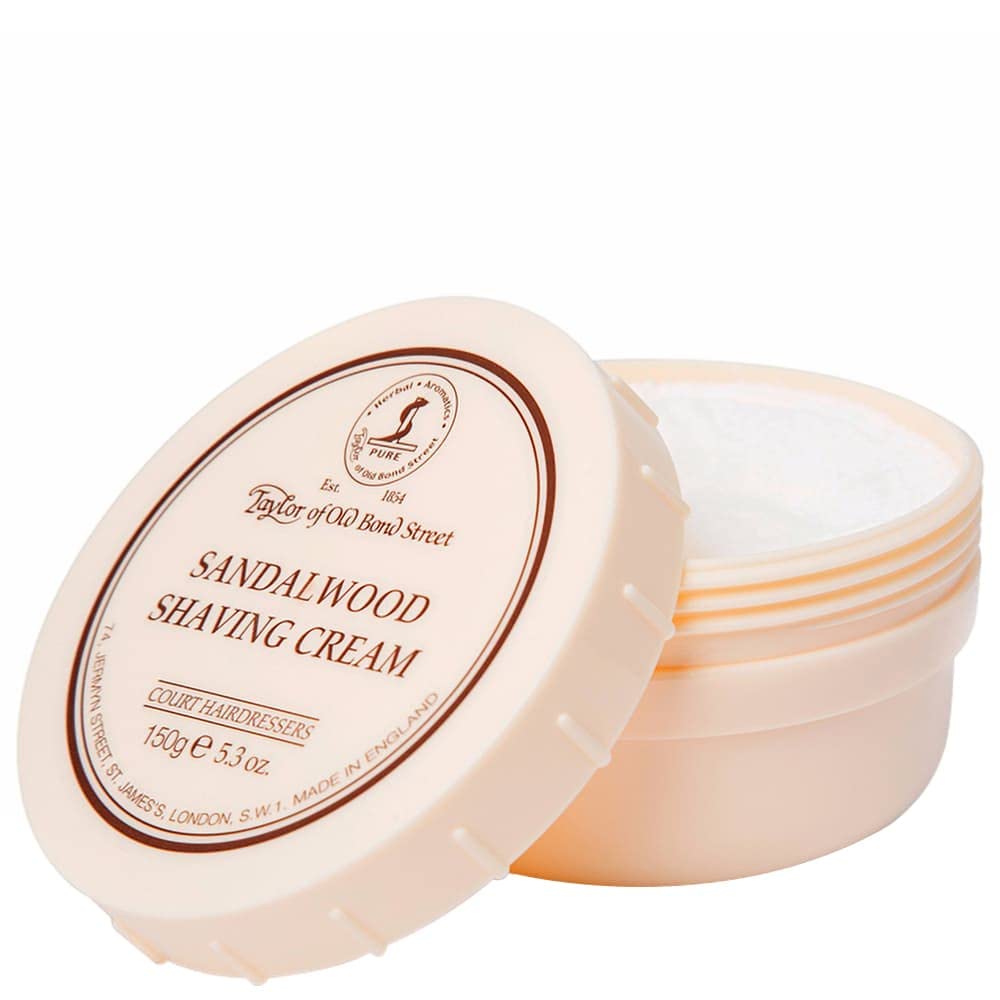 Taylor of Old Bond Street Luxury Shaving Cream Trio – Sandalwood, Jermyn Street, & Almond (3 x 150g Bowls)