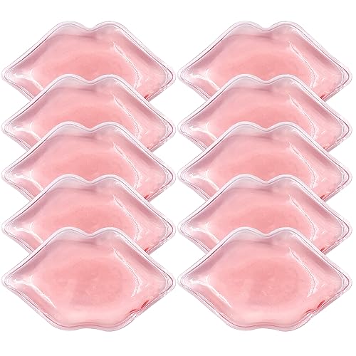 (10 PCS) Lip Ice Pack £¬Ice Compress After Lip ice Treatment, Reusable ice pad for Cosmetic, Lip Shape ice Pack to Relieve Pain and Relax Lips, Anti-Aging Lip Care ice Pack to Reduce Lip Swelling