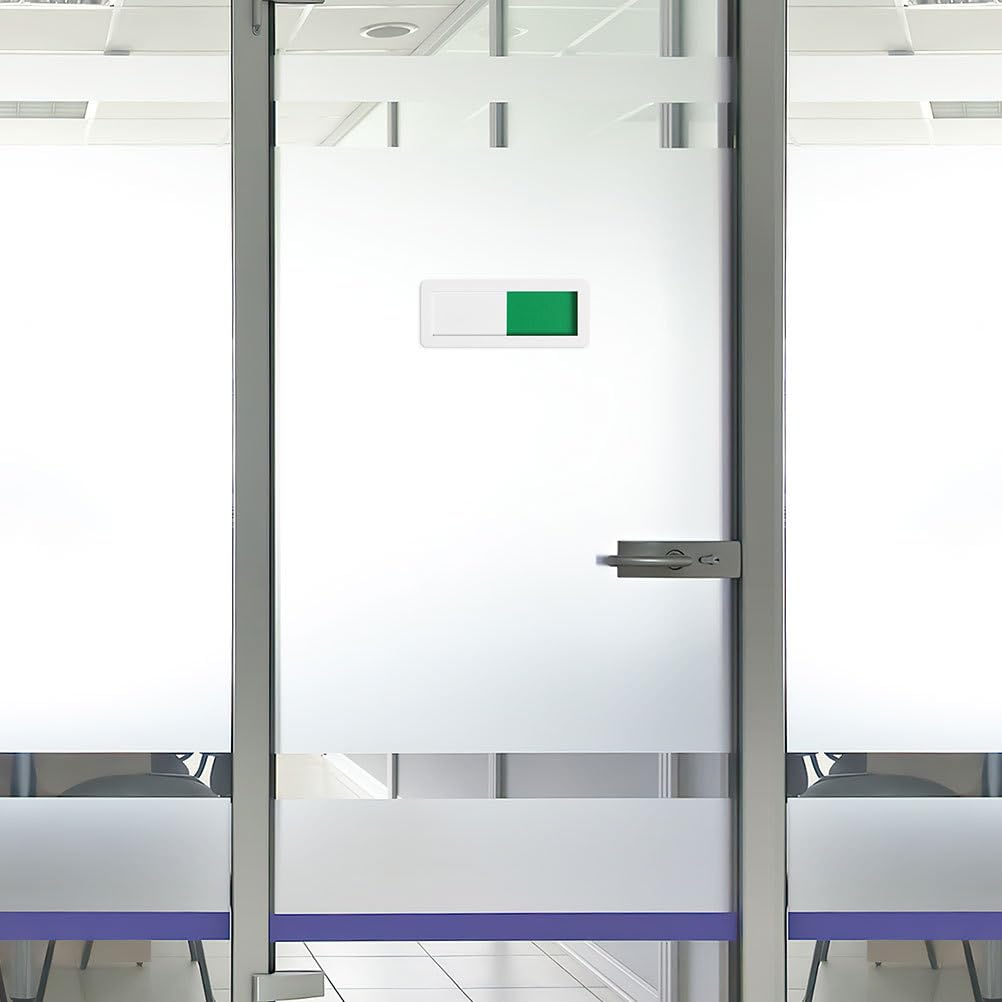 8 pcs Acrylic Open Closed Sign for Office Doors, Red/Green Slider Signs with Privacy Indicator for Meetings, White Background