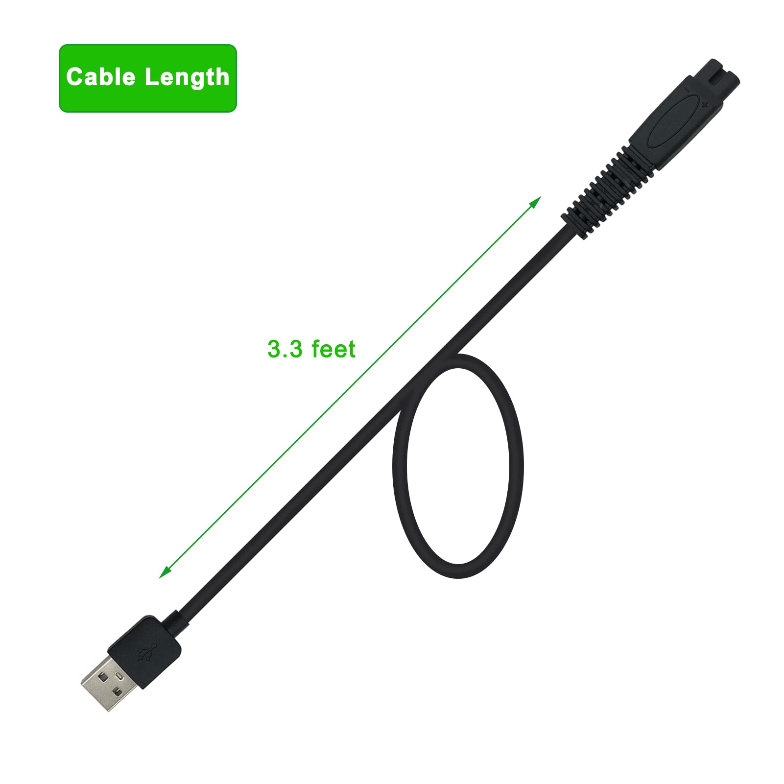 PDEEY USB Charger Cord Compatible for Freebird Head Shaver Shaving Kit Electric Skull Razor, Charging Cable with Cleaning Brush