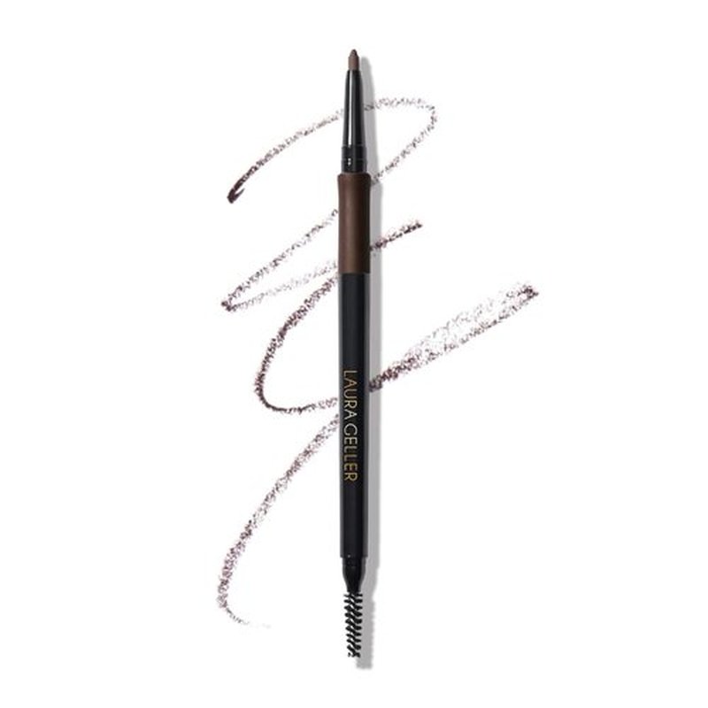 Laura Geller New York INKcredible Waterproof Brow Pencil - Long-Lasting Dark Brown Eyebrow Filler with Spoolie Brush