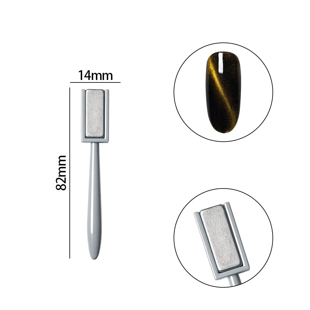 XEAOHESY 15 Pcs Nail Magnet Tool Set Magnet Plate Wand Board Magnetic Pen Stripe Nail Magnet Double Ended Magnet Wand Magnet Stick for Cat Eye Gel Polish Nail Art
