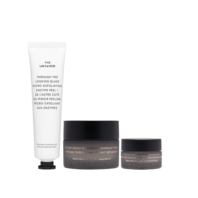 Untamed Weekly Kit - Complete Facial Skin Care Set for Hydration & Even Skin Tone | Exfoliator & Masks